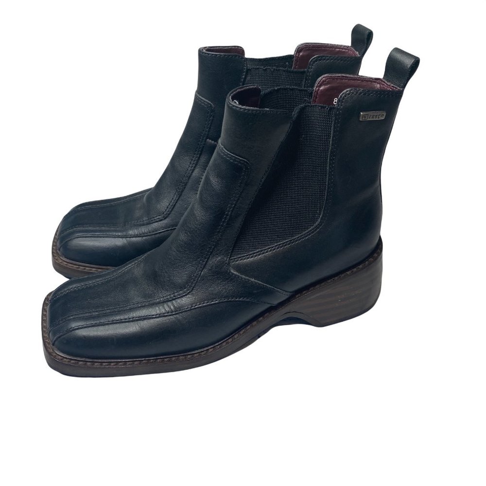 Frye 8 Frenzy Side Gore Black Leather Chelsea Boot